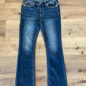 Miss me Jeans Teal Wing boot cut DK Jean 33x34 new with tags
